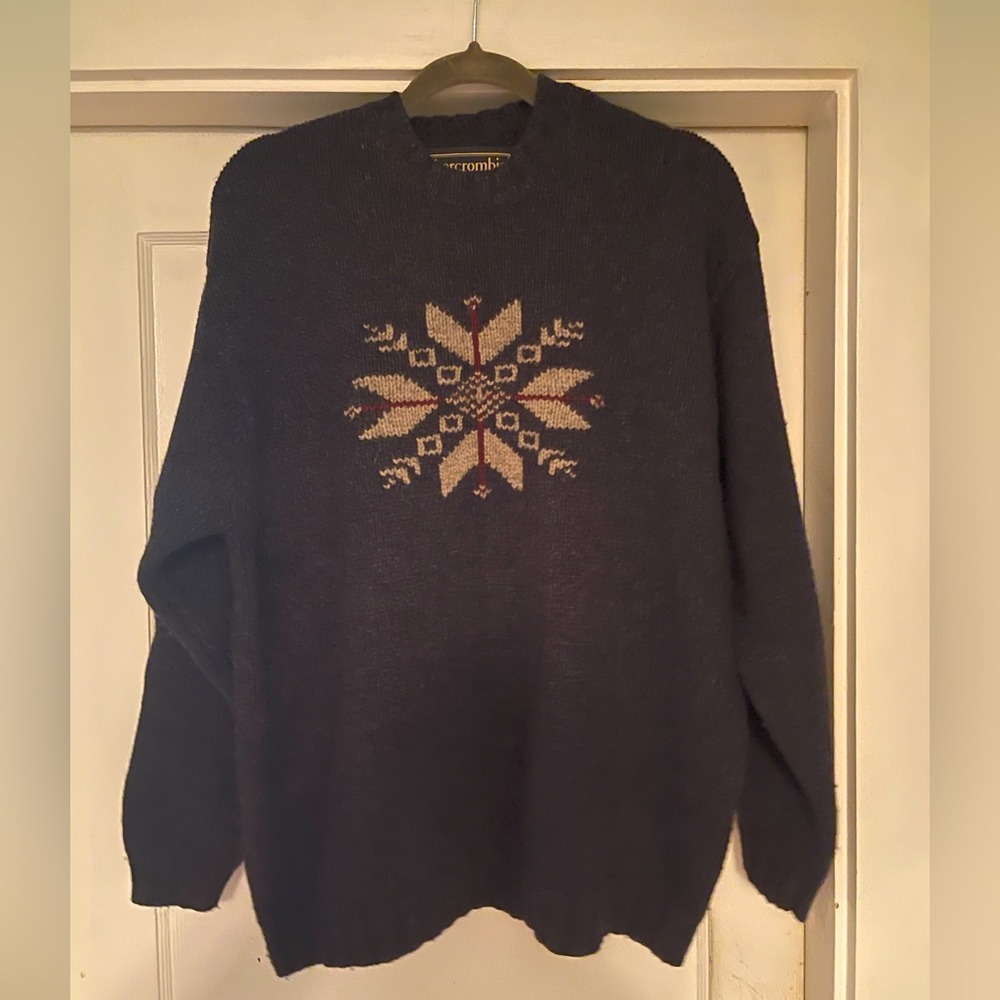 Vintage Men’s Abercrombie and Fitch Lambswool & Nylon Sweater, Sz Large.